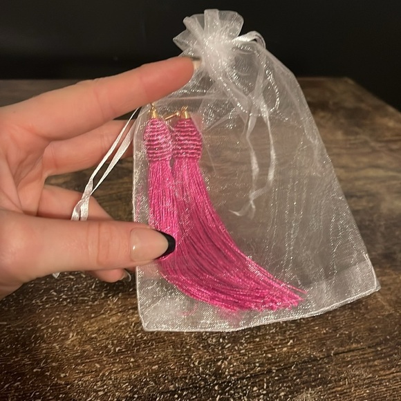 EMERY Rose Tassel Pink Earrings - Picture 4 of 4